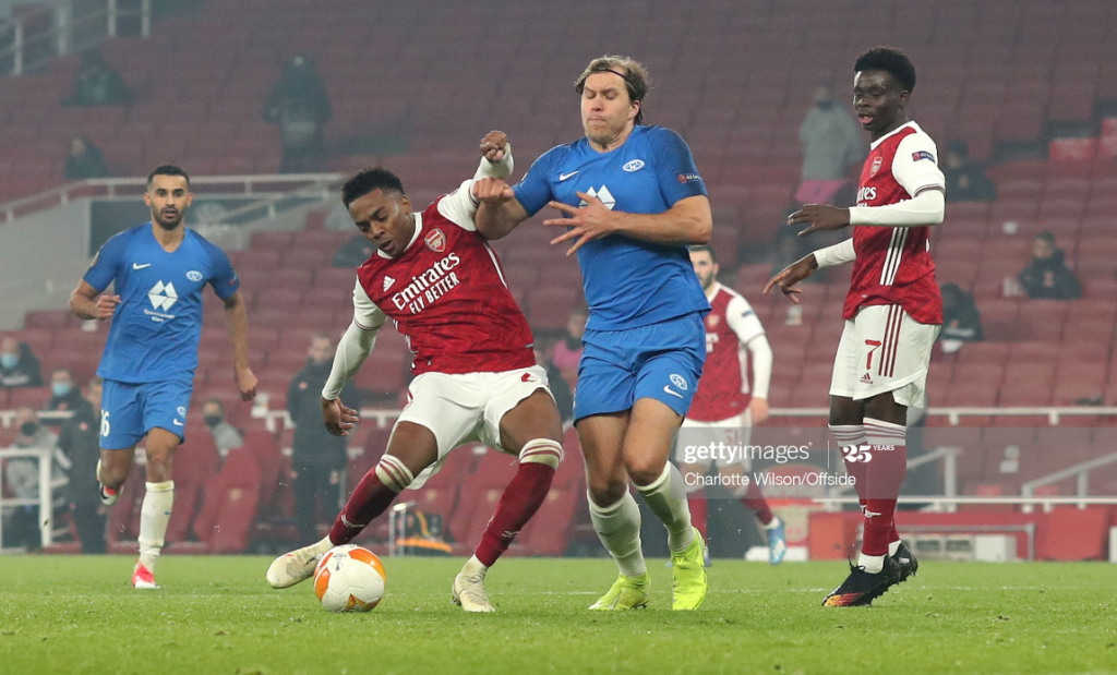 Joe WIllock scores Arsenal's fourth